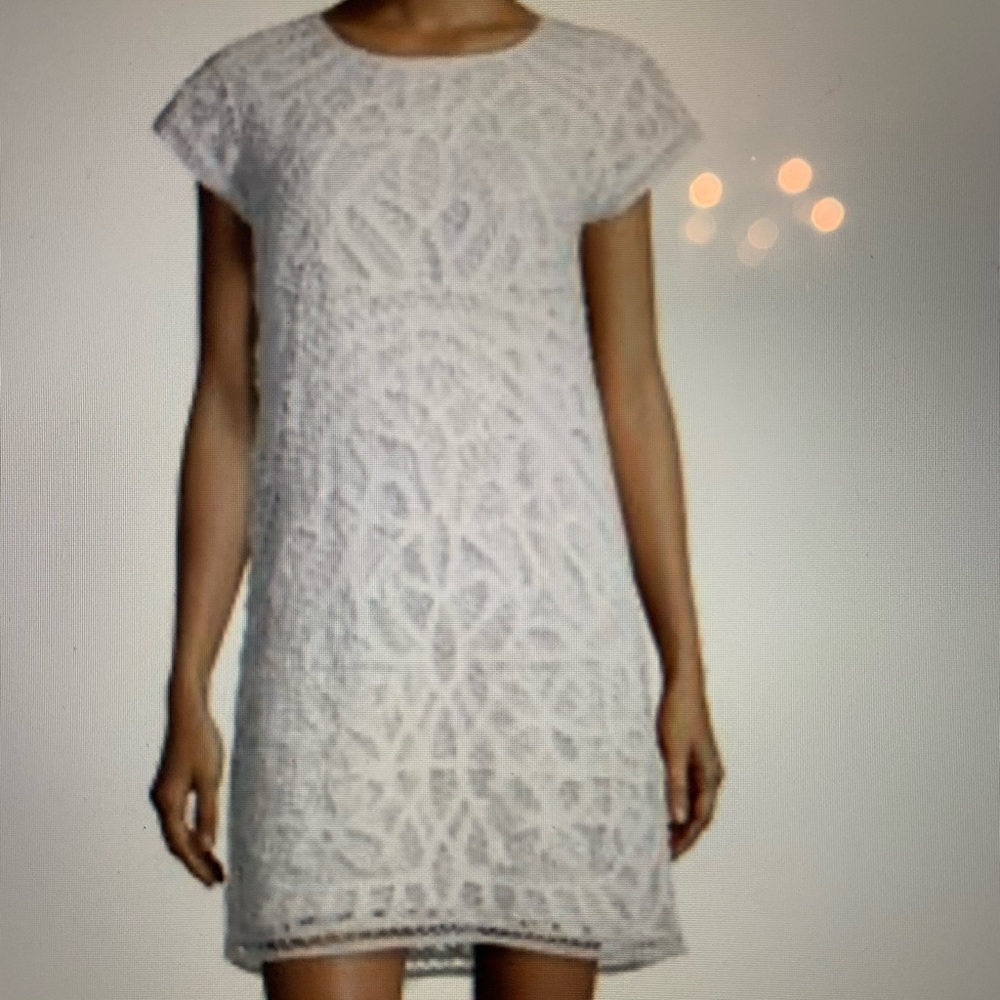 Joie white lace dress